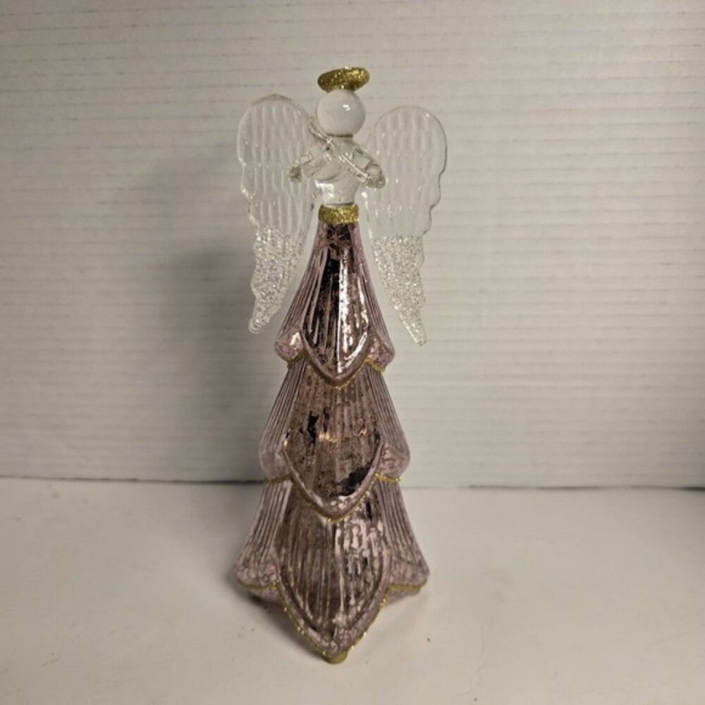 Lenox Radiant Light Lit‎ Angel Figurine 8.5 Inches Glass With Box Tested Works